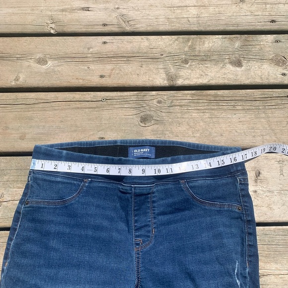 Old Navy Rockstar Mid-Rise Distressed Jeggings/Jeans - Blue - Women's Size 12 - Picture 6 of 9